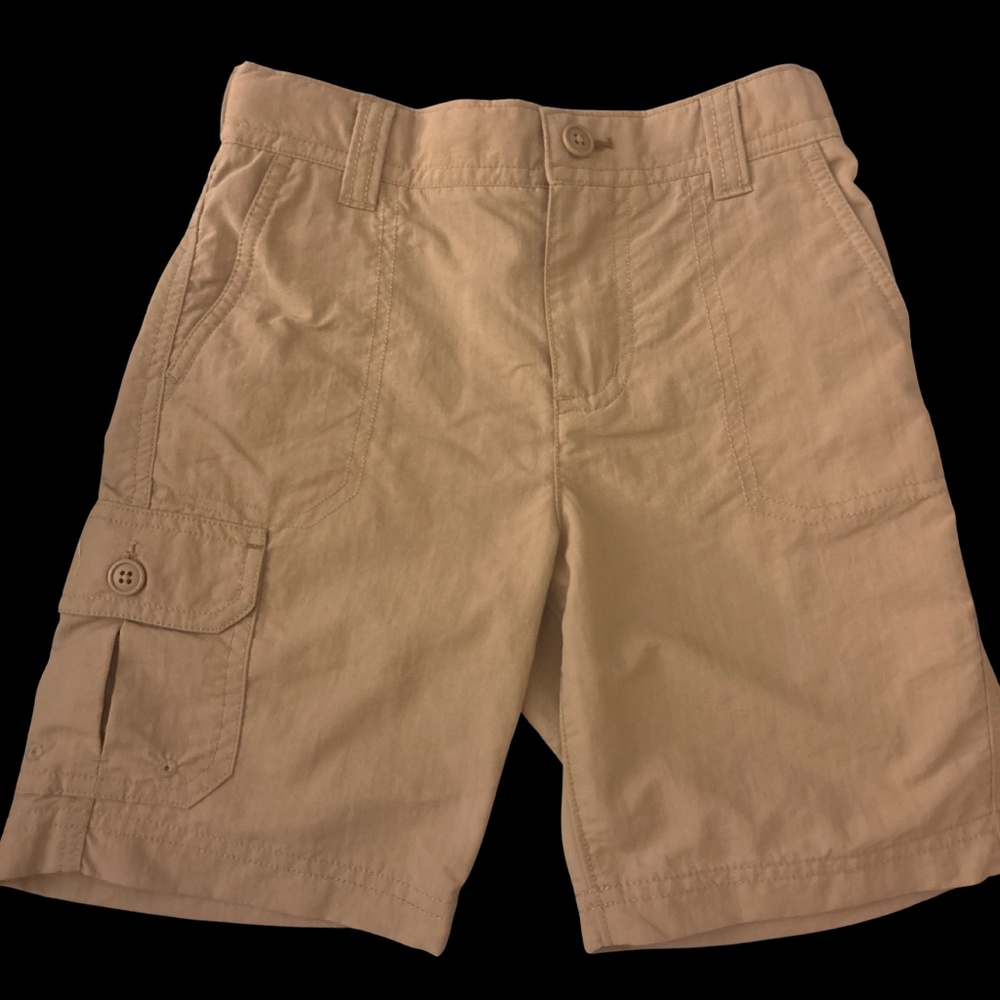 Boys Khaki colored golf shorts